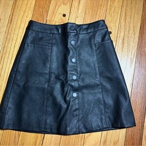 Divided Black A-Line Mini Skirt Casual